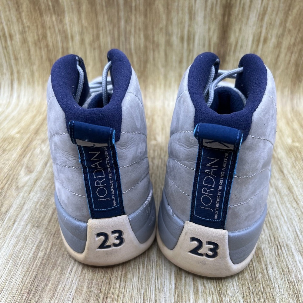 Nike Air Jordan 12 Retro Men's Size 9 Grey University Blue Sneakers 130690-007 - Picture 4 of 10